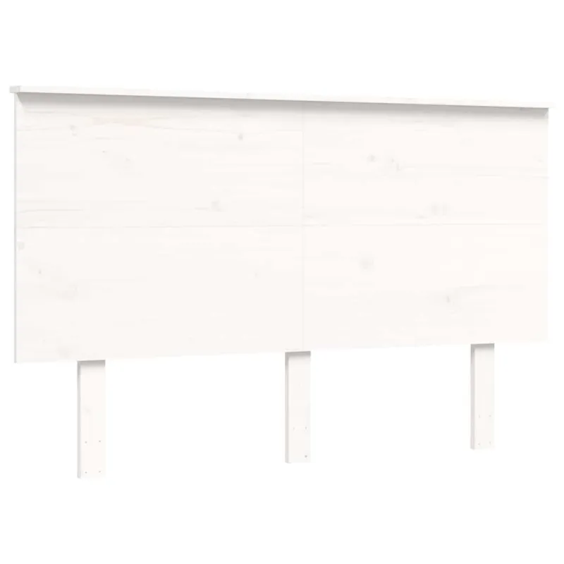Lova senjorams su galvūgaliu, baltas, 140x200 cm, mediena