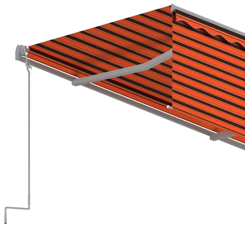 Rankiniu būdu ištraukiama markizė, oranžinė ir ruda, 4,5x3m