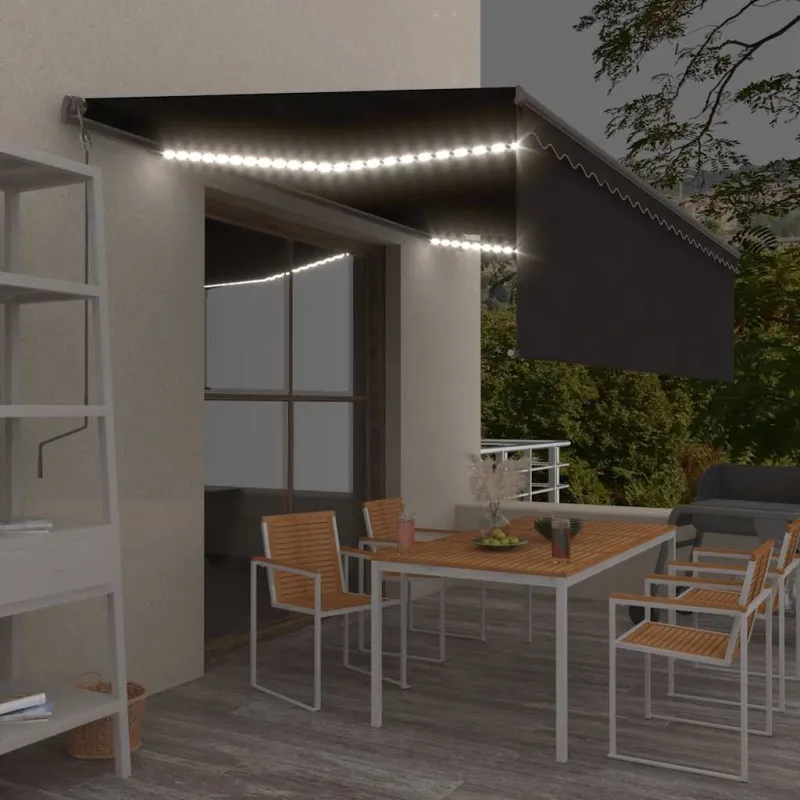 Rankiniu būdu ištraukiama markizė, antracito, 5x3m