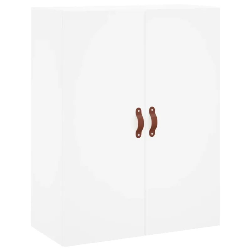 Prie sienos montuojamos spintelės, 2vnt., baltos, 69,5x34x90cm