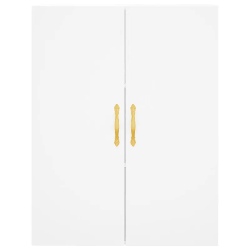 Prie sienos montuojamos spintelės, 2vnt., baltos, 69,5x34x90cm