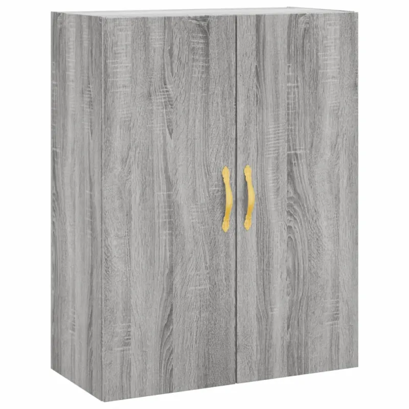 Prie sienos montuojamos spintelės, 2vnt., pilkos, 69,5x34x90cm