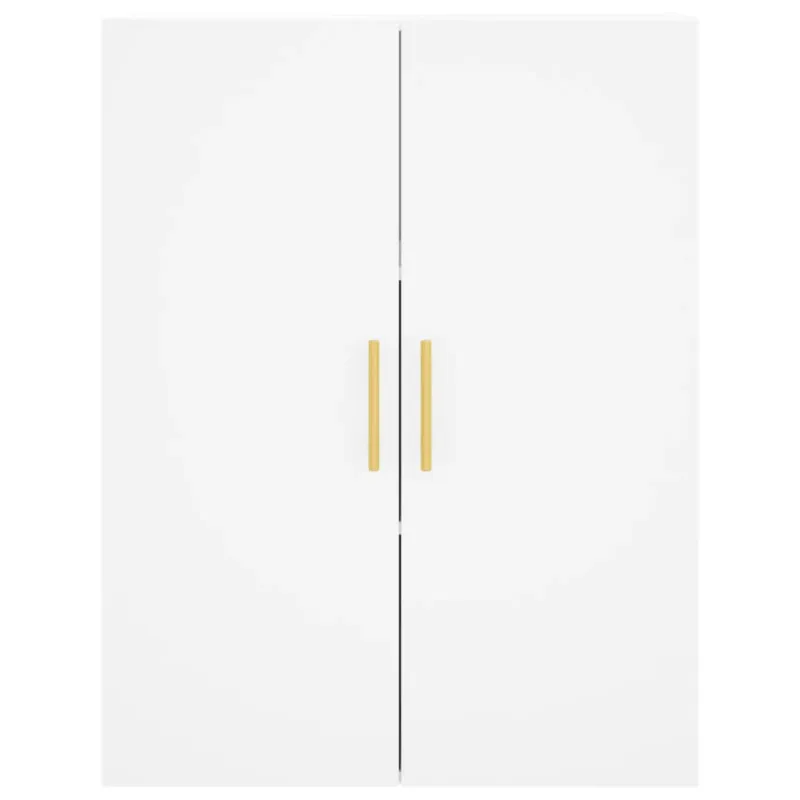 Prie sienos montuojamos spintelės, 2vnt., baltos, 69,5x34x90cm