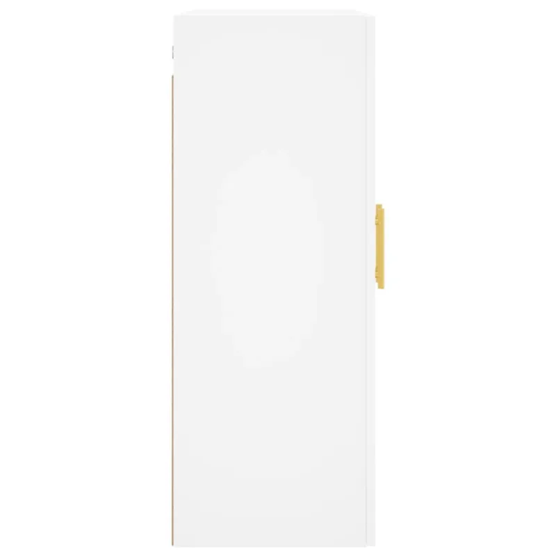 Prie sienos montuojamos spintelės, 2vnt., baltos, 69,5x34x90cm