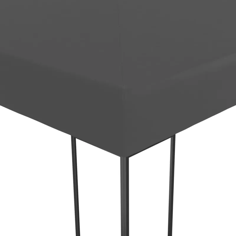 Sodo pavėsinė su lempučių girliandomis LED, antracito, 3x3m