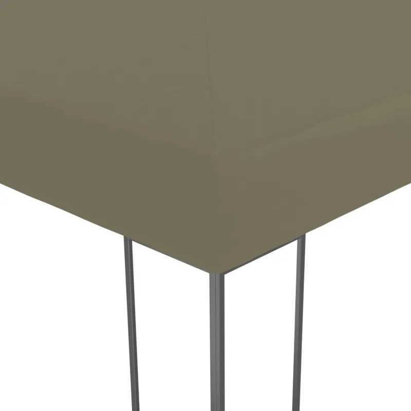 Sodo pavėsinė su lempučių girliandomis LED, taupe, 3x3m
