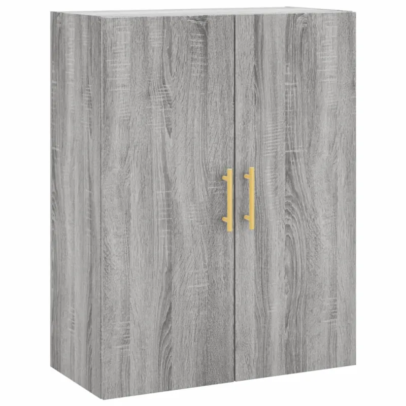 Prie sienos montuojamos spintelės, 2vnt., pilkos, 69,5x34x90cm