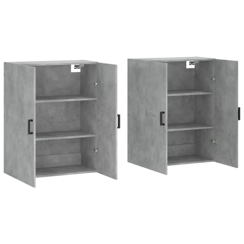 Prie sienos montuojamos spintelės, 2vnt., betono, 69,5x34x90cm