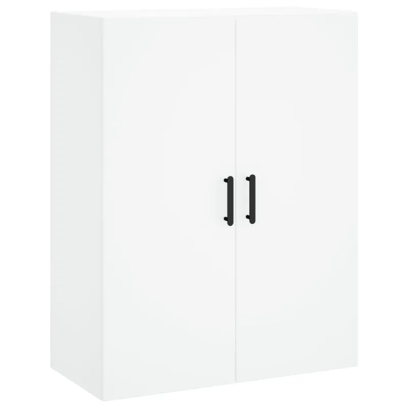 Prie sienos montuojamos spintelės, 2vnt., baltos, 69,5x34x90cm