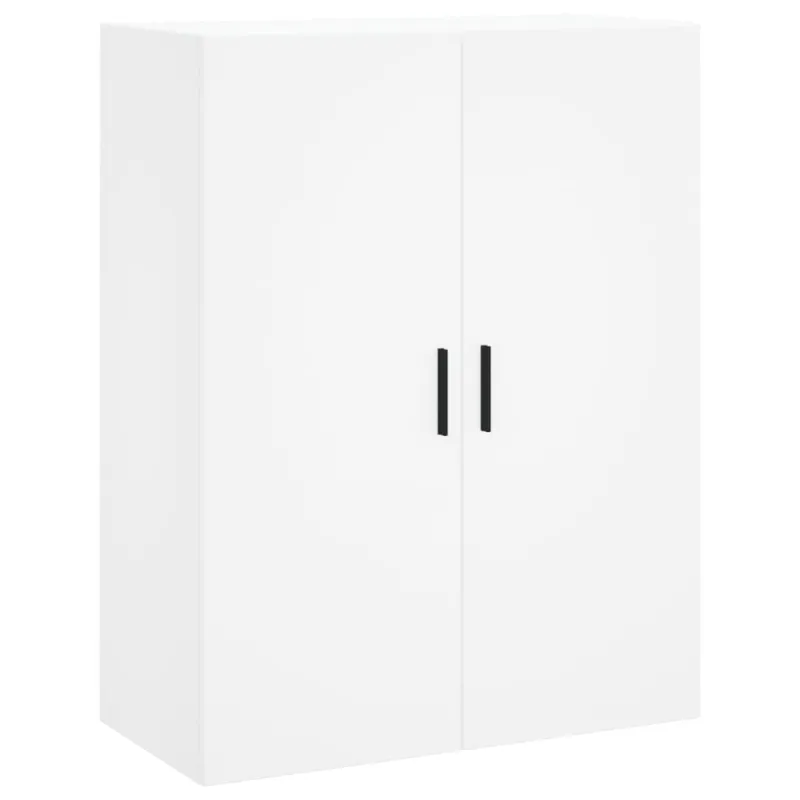Prie sienos montuojamos spintelės, 2vnt., baltos, 69,5x34x90cm