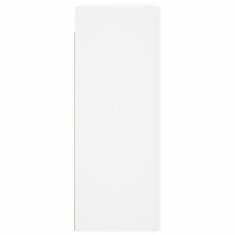 Prie sienos montuojamos spintelės, 2vnt., baltos, 69,5x34x90cm
