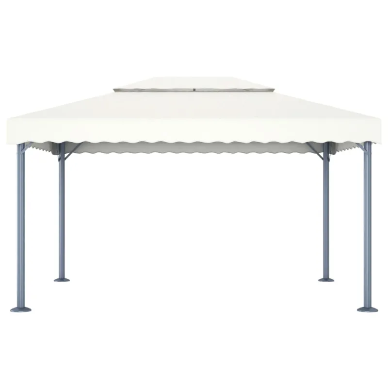 Pavėsinė su lemputėmis LED, kreminė, 400x300cm
