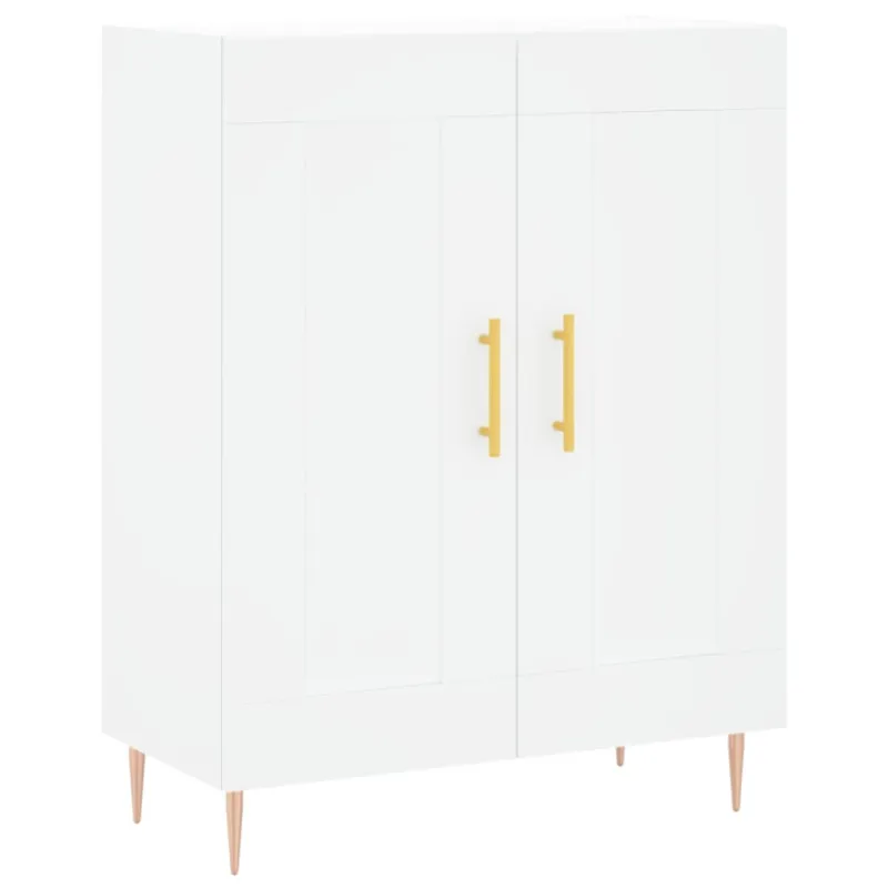 Komoda, baltos spalvos, 69,5x34x180cm, apdirbta mediena