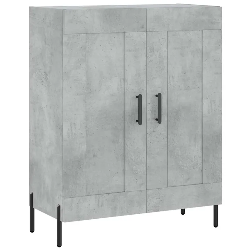 Komoda, betono pilkos spalvos, 69,5x34x180cm, apdirbta mediena