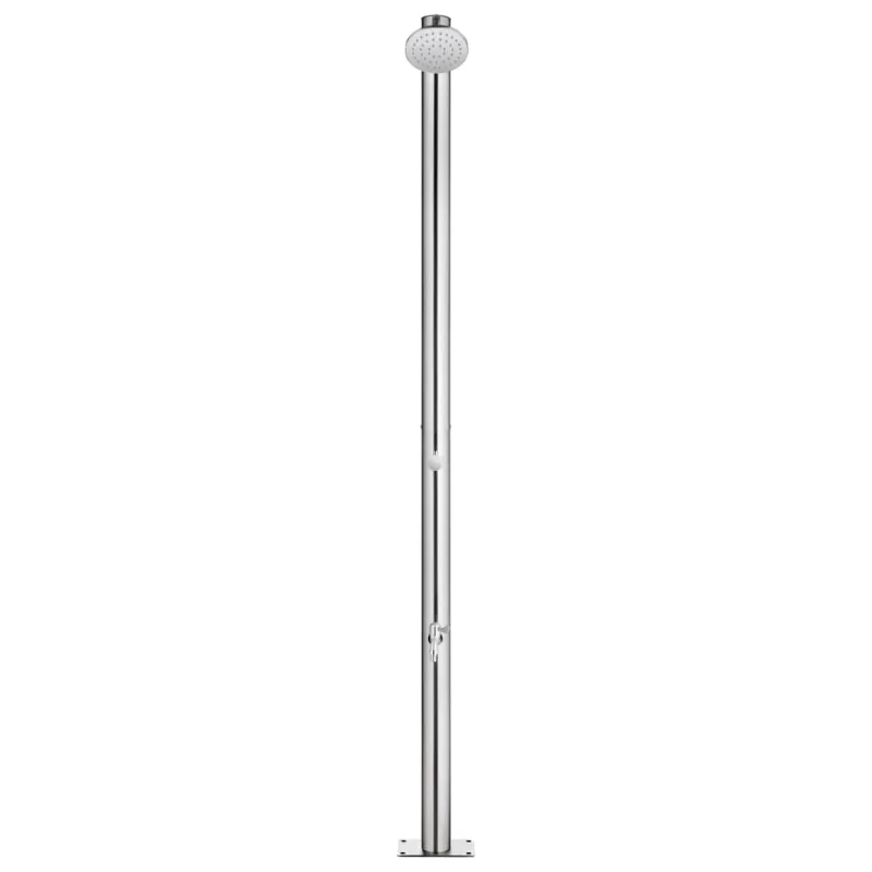 Sodo dušas su pilku pagrindu, 220cm, nerūdijantis plienas