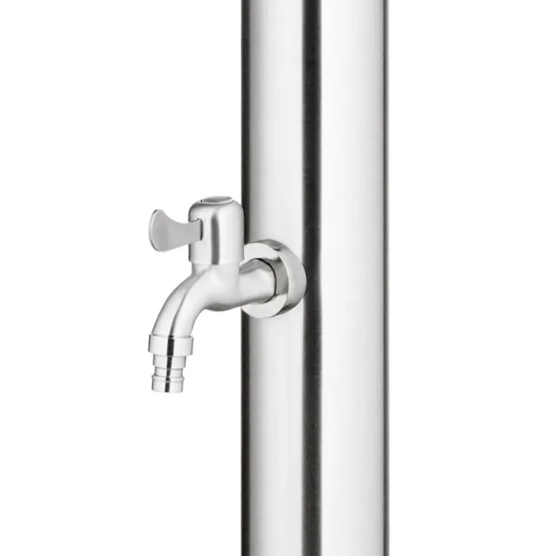 Sodo dušas su pilku pagrindu, 220cm, nerūdijantis plienas