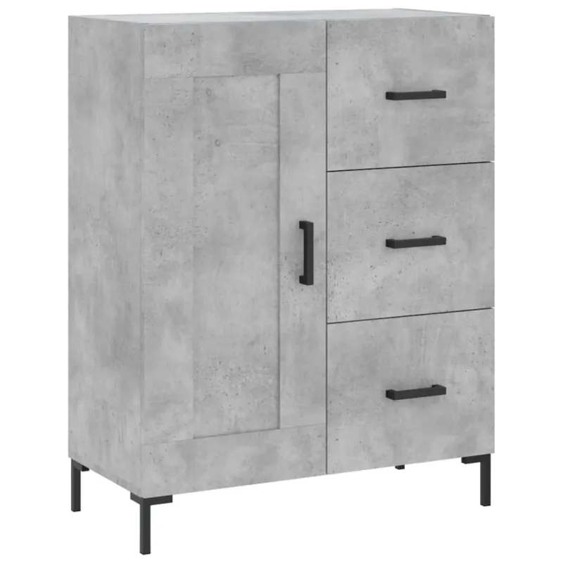 Komoda, betono pilkos spalvos, 69,5x34x180cm, apdirbta mediena