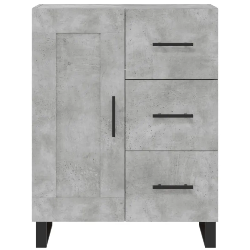 Komoda, betono pilkos spalvos, 69,5x34x180cm, apdirbta mediena