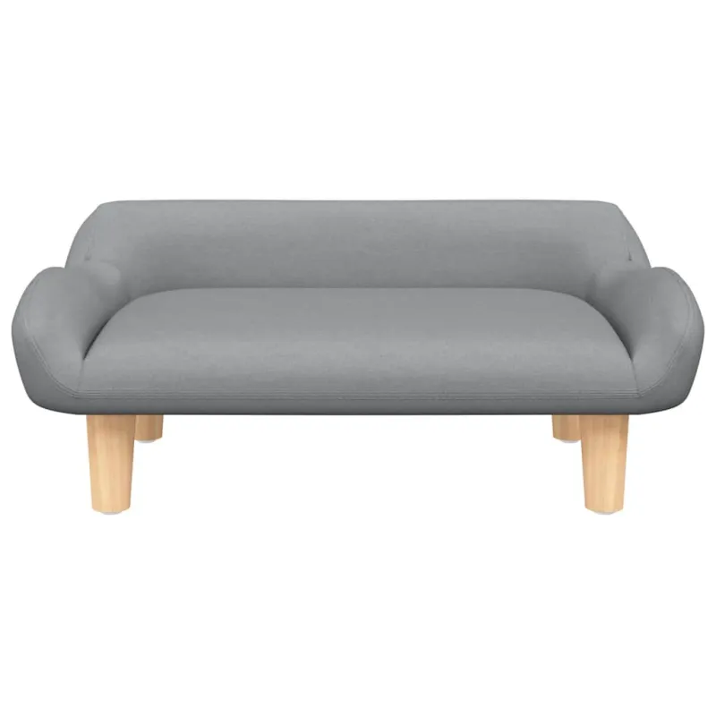 Vaikiška sofa, šviesiai pilkos spalvos, 70x40x24cm, audinys