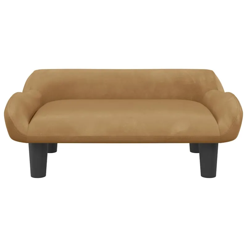 Vaikiška sofa, rudos spalvos, 70x40x24cm, aksomas