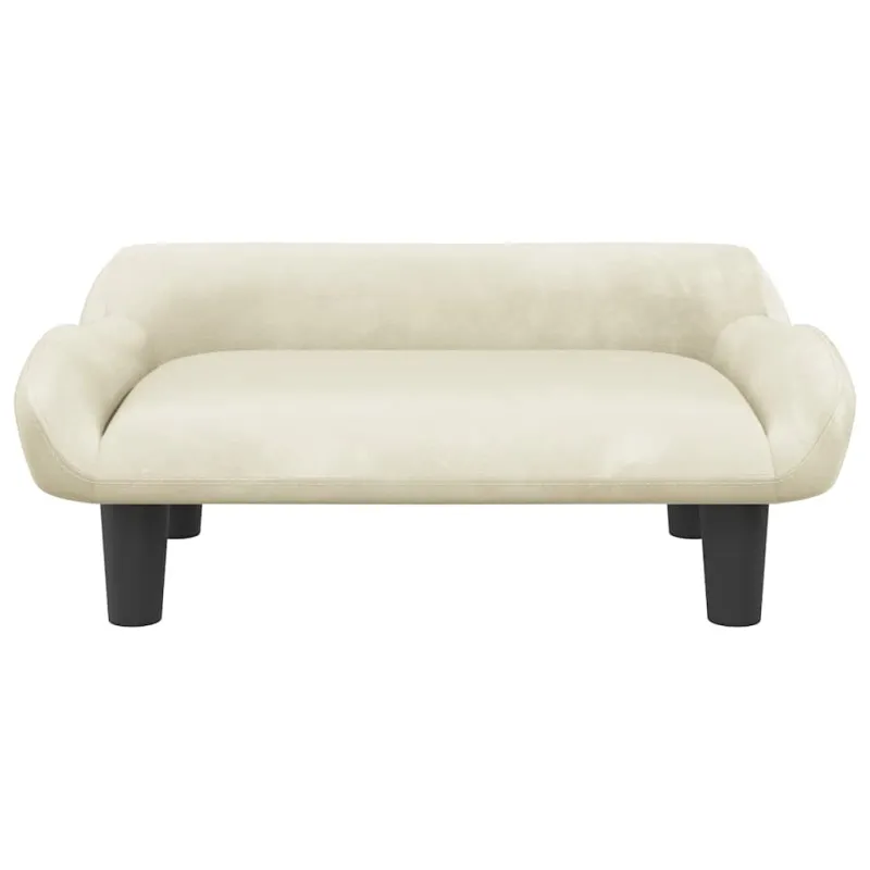 Vaikiška sofa, kreminės spalvos, 70x40x24cm, aksomas