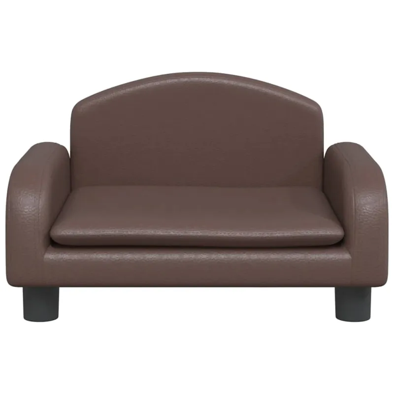 Vaikiška sofa, rudos spalvos, 50x40x30cm, dirbtinė oda