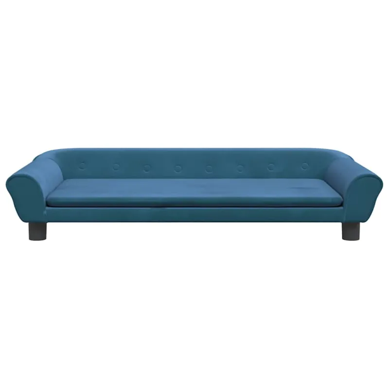 Vaikiška sofa, mėlynos spalvos, 100x50x26cm, aksomas