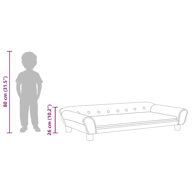 Vaikiška sofa, mėlynos spalvos, 100x50x26cm, aksomas