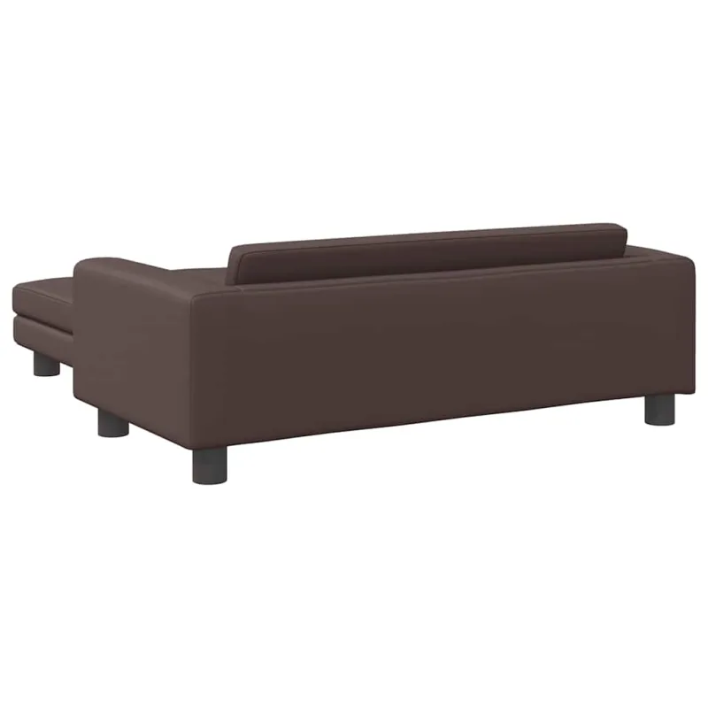 Vaikiška sofa su pakoja, ruda, 100x50x30cm, dirbtinė oda