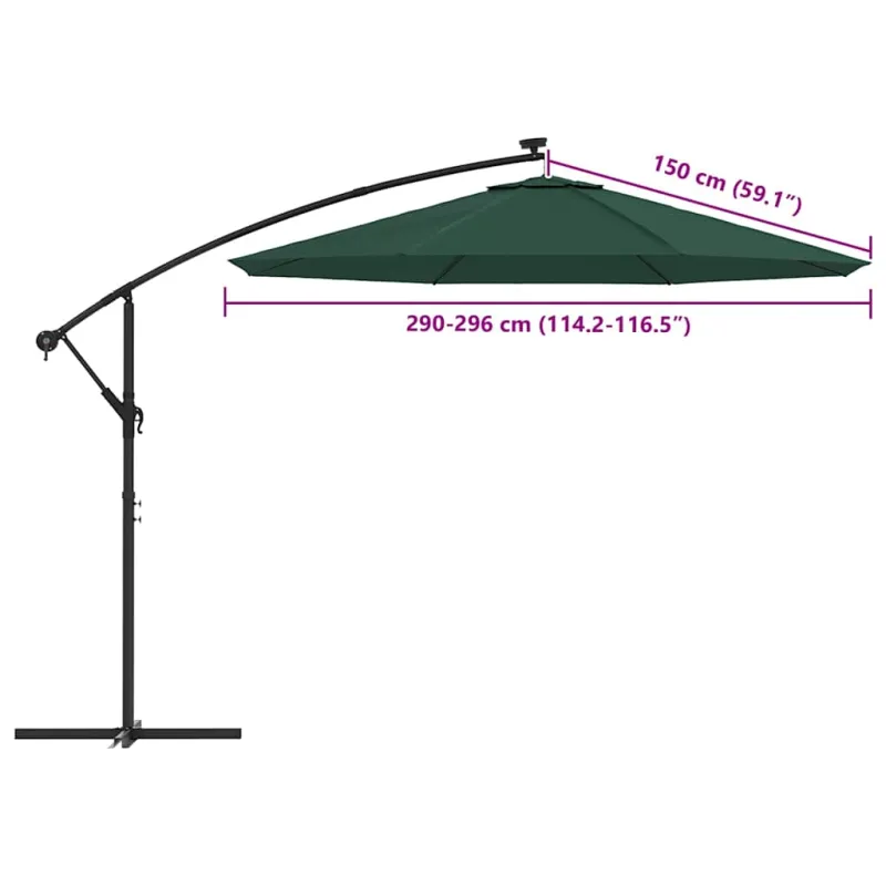 Pakaitinis audinys gembiniam skėčiui, žalios spalvos, 300cm