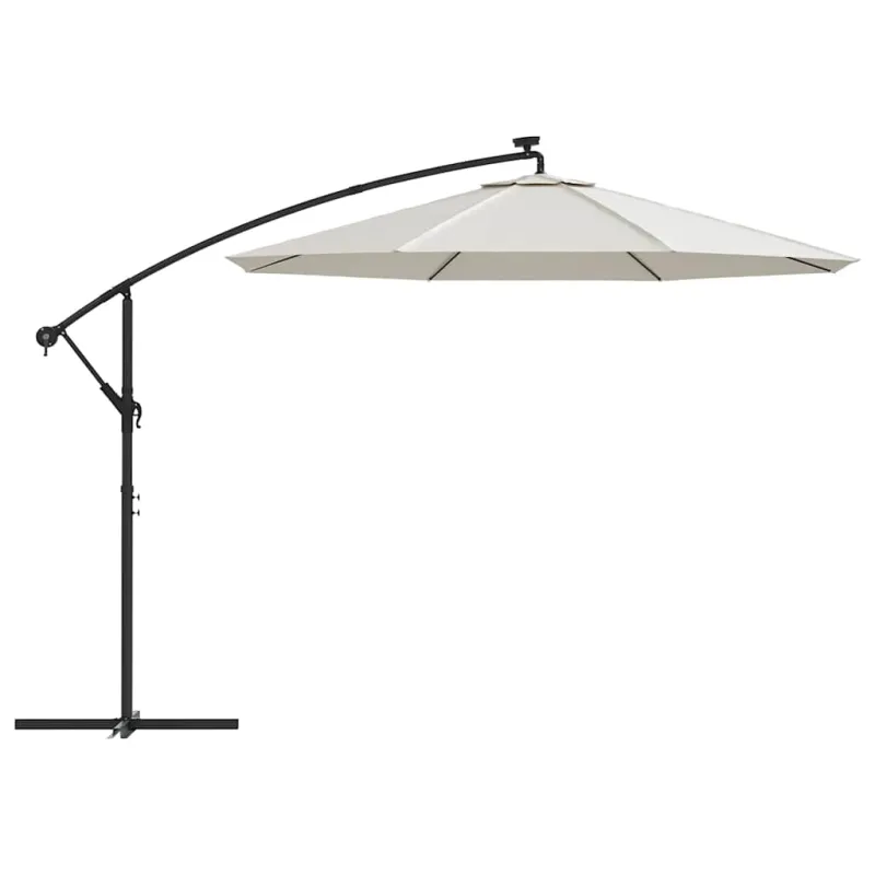 Pakaitinis audinys gembiniam skėčiui, smėlio baltas, 350cm