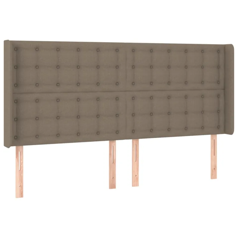 Lova su spyruoklėmis/čiužiniu/LED, taupe, 200x200 cm, audinys