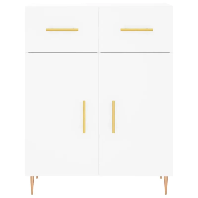 Komoda, baltos spalvos, 69,5x34x180cm, apdirbta mediena