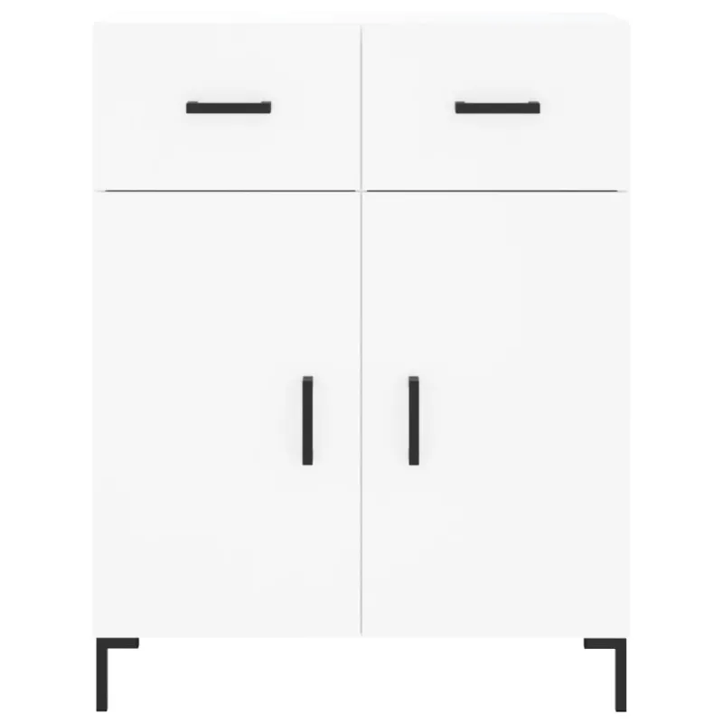 Komoda, baltos spalvos, 69,5x34x180cm, apdirbta mediena