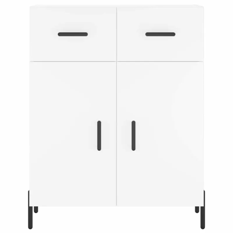 Komoda, baltos spalvos, 69,5x34x180cm, apdirbta mediena
