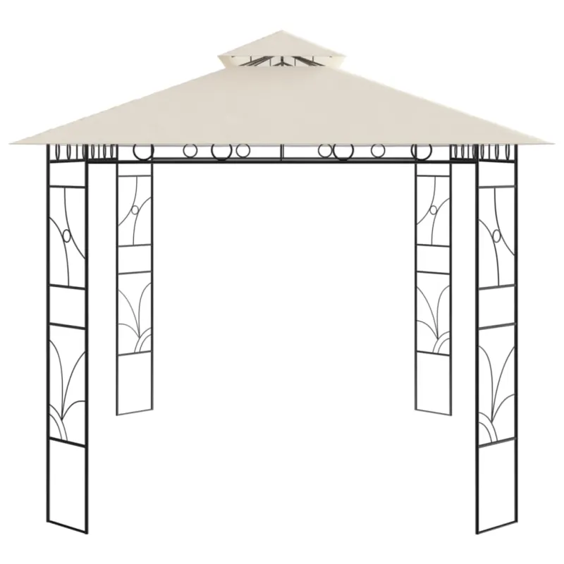 Pavėsinė, kreminės spalvos, 4x3x2,7m, 160g/m²