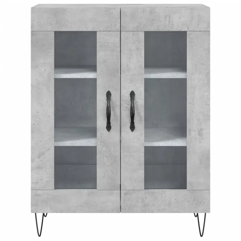 Komoda, betono pilkos spalvos, 69,5x34x180cm, apdirbta mediena