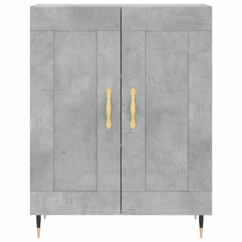 Komoda, betono pilkos spalvos, 69,5x34x180cm, apdirbta mediena