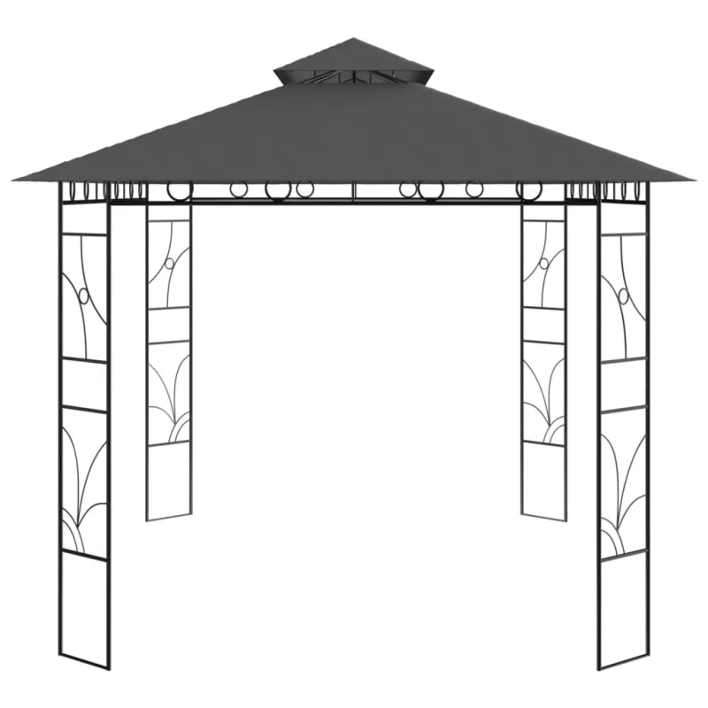 Pavėsinė, antracito spalvos, 4x3x2,7m, 160g/m²