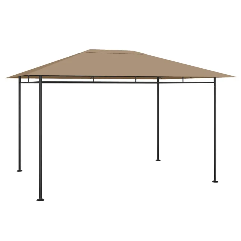 Pavėsinė, taupe spalvos, 384x281x270 cm, 180g/m²
