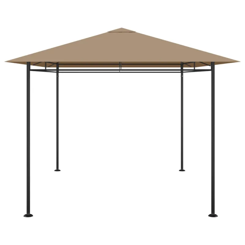 Pavėsinė, taupe spalvos, 384x281x270 cm, 180g/m²