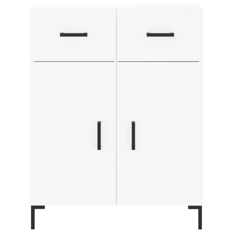 Komoda, baltos spalvos, 69,5x34x180cm, apdirbta mediena