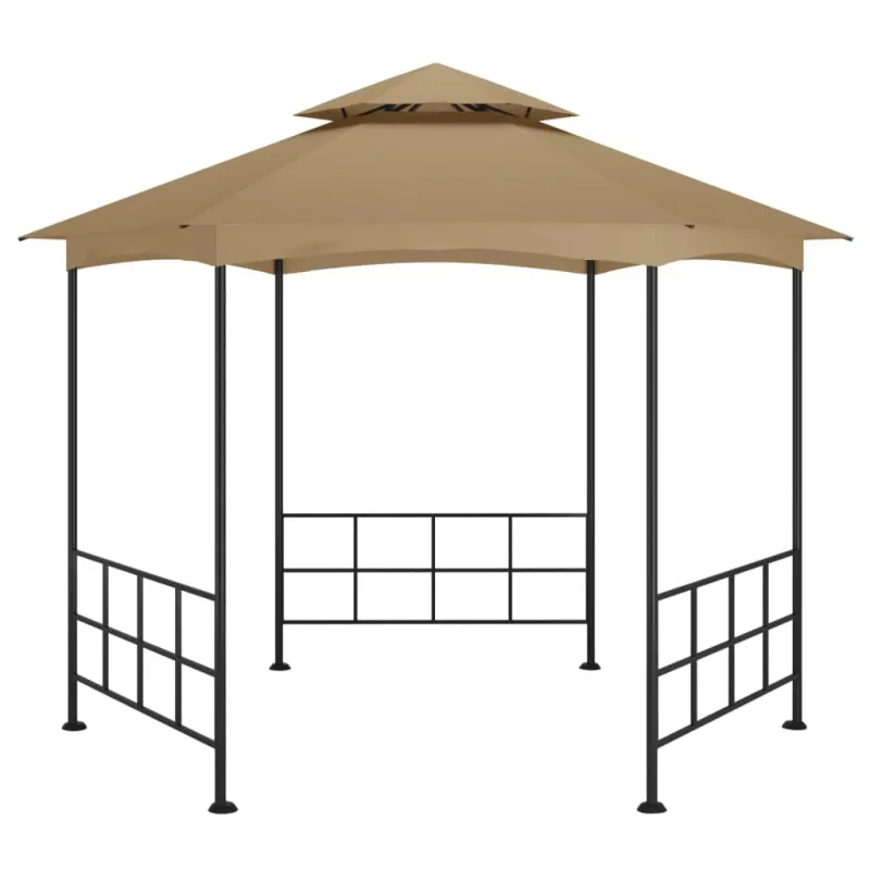 Išskleidžiama pavėsinė su šoninėmis sienomis, taupo spalva, 3,1x2,7m