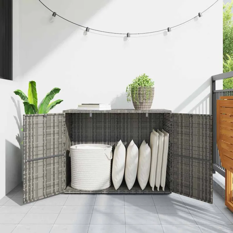 Sodo spintelė daiktams, pilka, 100x55,5x80cm, poliratanas