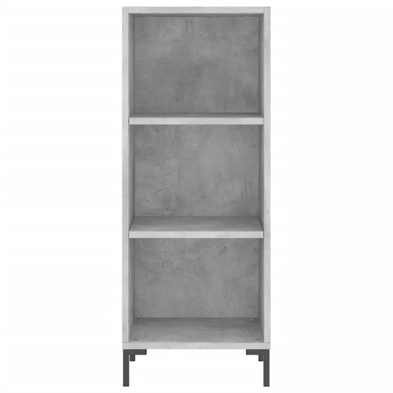 Komoda, betono pilkos spalvos, 34,5x34x180cm, apdirbta mediena