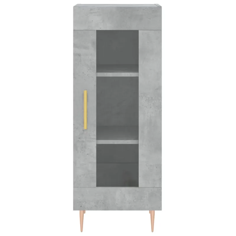 Komoda, betono pilkos spalvos, 34,5x34x180cm, apdirbta mediena
