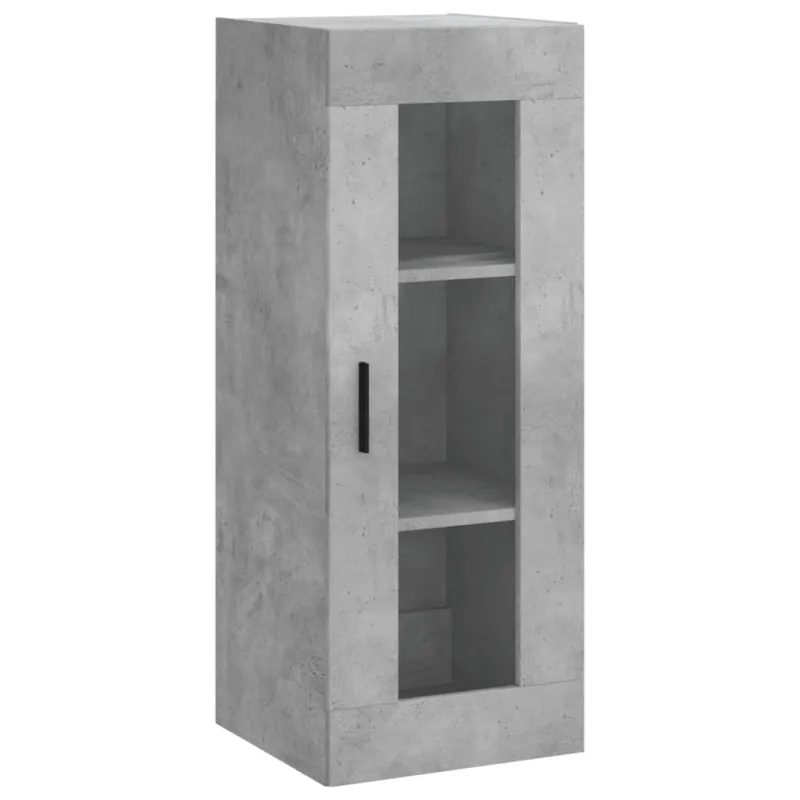 Komoda, betono pilkos spalvos, 34,5x34x180cm, apdirbta mediena