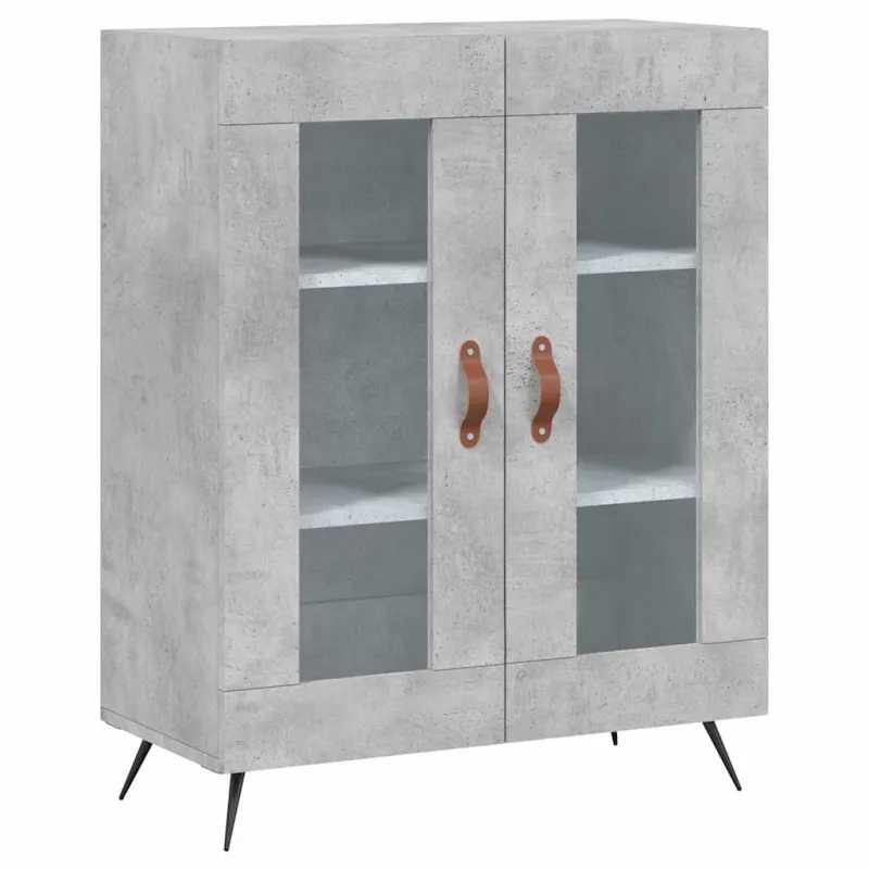 Komoda, betono pilkos spalvos, 69,5x34x180cm, apdirbta mediena