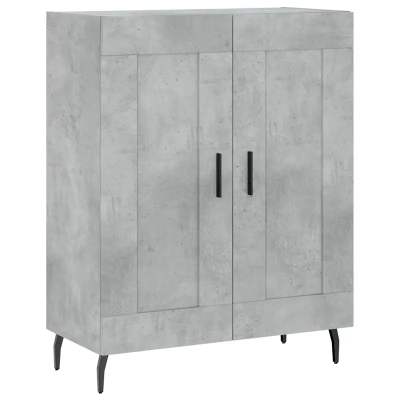 Komoda, betono pilkos spalvos, 69,5x34x180cm, apdirbta mediena