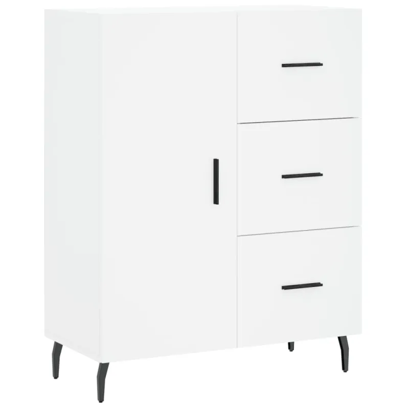 Komoda, baltos spalvos, 69,5x34x180cm, apdirbta mediena
